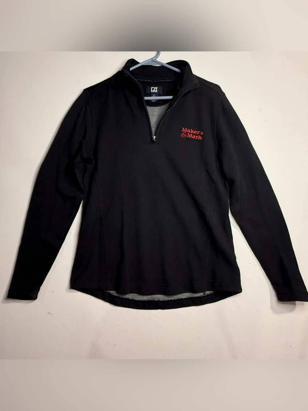 Cutter & Buck Black Quarter-Zip Pullover with Red Logo